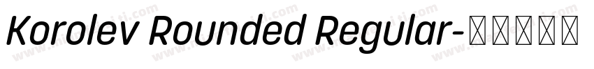 Korolev Rounded Regular字体转换